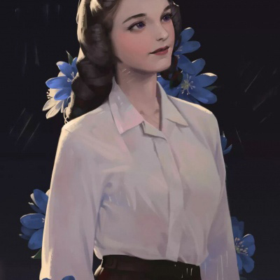 唯美小清新手绘插画女生头像(精选40张)